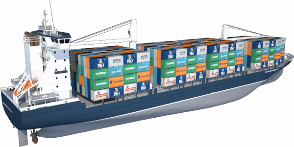 Digital image: 181 1814363 Cargo Ship Png 3d Container Ship Png Clipart